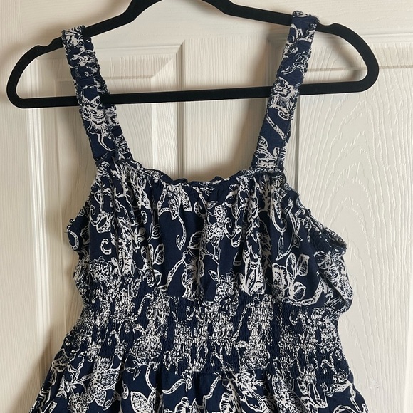 Larsyn & Lily Floral Navy Jumpsuit size X-Large - Picture 2 of 9